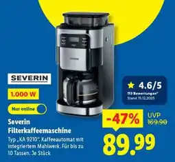 Lidl SEVERIN Filterkaffeemaschine Angebot