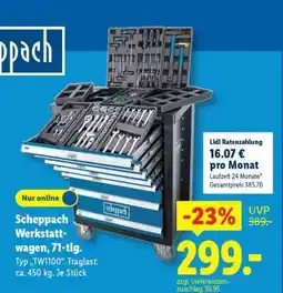 Lidl Scheppach Werkstattwagen, 71-tlg Angebot