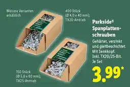 Lidl PARKSIDE Spanplattenschrauben Angebot