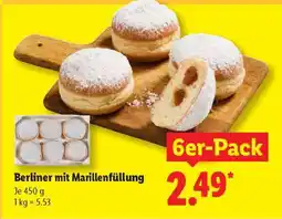 Lidl Berliner mit Marillenfüllung Angebot
