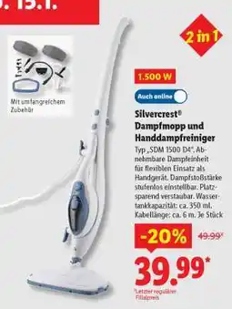 Lidl Silvercrest Dampfmopp und Handdampfreiniger Angebot