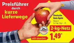 Lidl Deutsche rote Äpfel Angebot