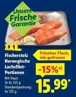Lidl Fischerstolz Norwegische Lachsfilet-Portionen Angebot