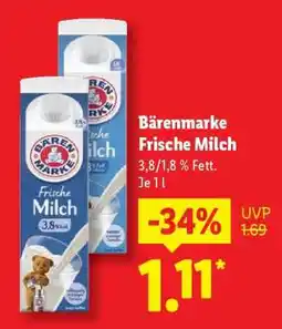 Lidl Bärenmarke Frische Milch Angebot
