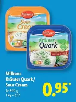 Lidl Milbona Kräuter Quark/ Sour Cream Angebot