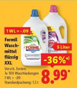 Lidl Formil Waschmittel flüssig XXL Angebot