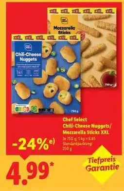Lidl Chef Select Chili-Cheese-Nuggets/Mozzarella-Sticks XXL Angebot