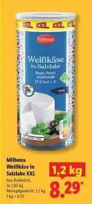 Lidl Milbona Weißkäse in Salzlake XXL Angebot