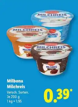 Lidl Milbona Milchreis Angebot