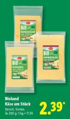 Lidl Bioland Käse am Stück Angebot