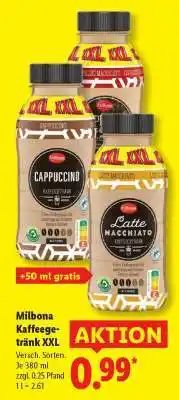 Lidl Milbona Kaffeegetränk XXL Angebot