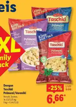 Lidl Dovgan Taschki Pelmeni/Vareniki Angebot