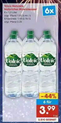 Netto Marken-Discount Volvic Naturelle Natürliches Mineralwasser Angebot