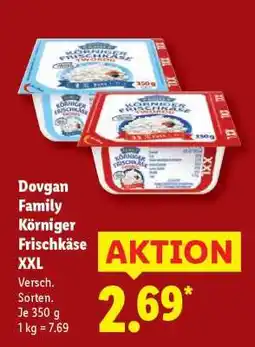 Lidl Dovgan Family Körniger Frischkäse XXL Angebot