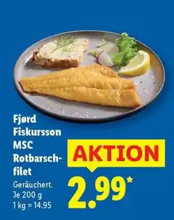 Lidl Fjørd Fiskursson MSC Rotbarschfilet Angebot