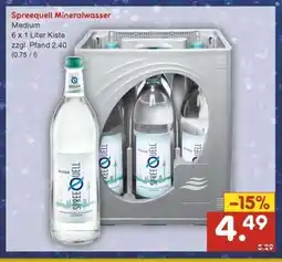 Netto Marken-Discount Spreequell Mineralwasser Angebot
