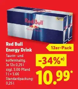 Lidl Red Bull Energy Drink Angebot