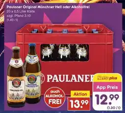 Netto Marken-Discount Paulaner Original Münchner Hell oder Alkoholfrei Angebot