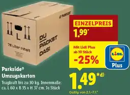 Lidl Parkside Umzugskarton Angebot