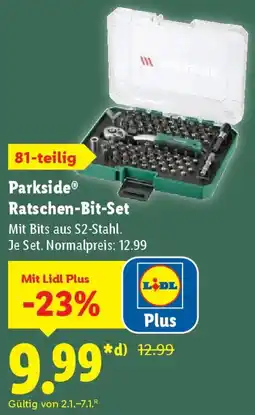 Lidl Parkside Ratschen-Bit-Set Angebot