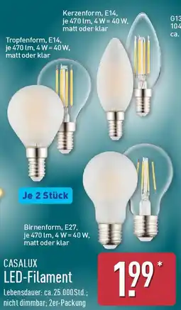 Aldi Nord CASALUX LED-Filament Angebot