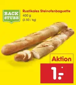 Netto Marken-Discount Netto Backstube Rustikales Steinofenbaguette Angebot