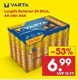 Netto Marken-Discount Varta Batterien Longlife AA Angebot