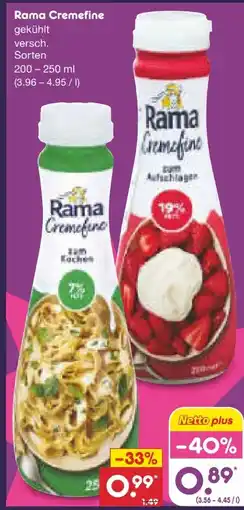 Netto Marken-Discount Rama Cremefine Angebot