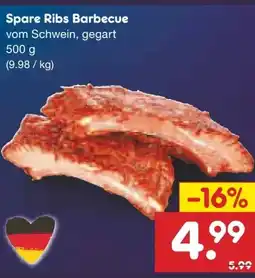 Netto Marken-Discount Spare Ribs Barbecue Gegart Angebot