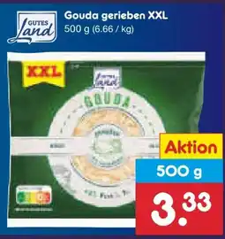 Netto Marken-Discount Gutes Land Gouda gerieben XXL Angebot