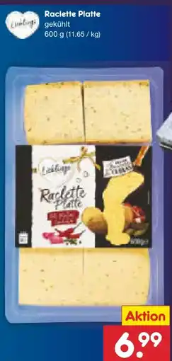 Netto Marken-Discount Lieblinge Raclette Platte Angebot
