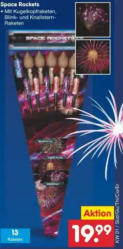 Netto Marken-Discount Comet Feuerwerk Space Rockets Angebot