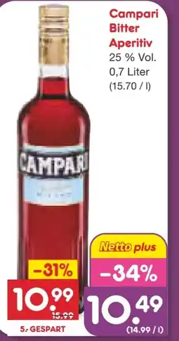 Netto Marken-Discount Campari Bitter Aperitif Angebot