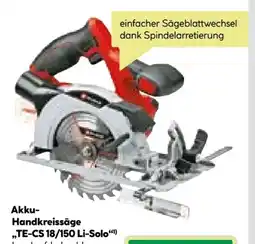 BayWa Einhell Akku-Handkreissäge TE-CS 18/150 Li Solo Angebot