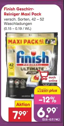 Netto Marken-Discount Finish Geschirr-Reiniger Angebot