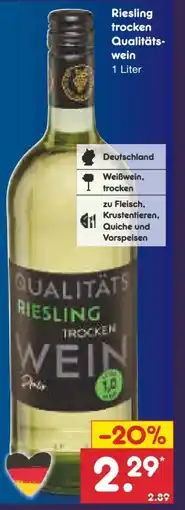 Netto Marken-Discount Riesling Qualitätswein Angebot
