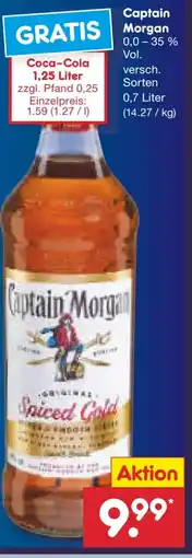 Netto Marken-Discount Captain Morgan Spiced Gold Angebot