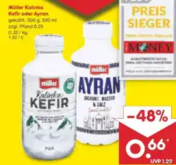 Netto Marken-Discount Müller Fettarmer Kalinka Kefir Angebot