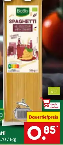 Netto Marken-Discount BioBio Bio Spaghetti Angebot