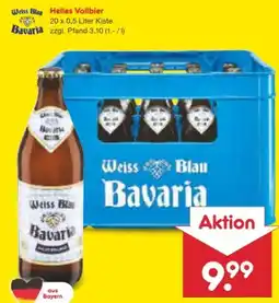 Netto Marken-Discount Weiss Blau Bavaria Helles Vollbier Angebot