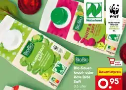 Netto Marken-Discount BioBio Bio-Sauerkraut-Saft Vegan Angebot