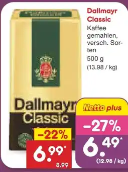 Netto Marken-Discount Dallmayr Classic Kaffee Angebot