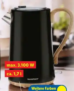 Lidl SilverCrest Kitchen Tools Wasserkocher mit Holzoptik SWKH 3000 B2 Angebot