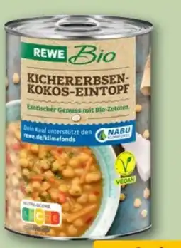 REWE Center Rewe Bio Kichererbsen-Kokos-Eintopf Angebot