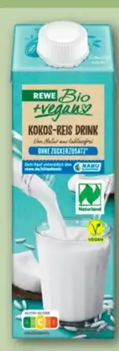 REWE Center Rewe Bio + Vegan Kokos-Reis Drink Angebot