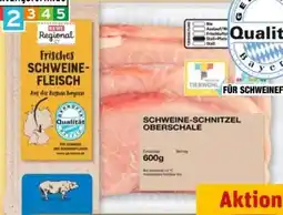 REWE Center Rewe Regional Schweine-Schnitzel-Oberschal Angebot