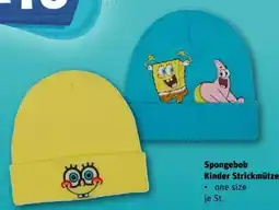 REWE Center Nickelodeon Spongebob Kinder Strickmütze Angebot