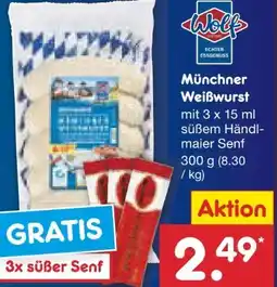 Netto Marken-Discount Wolf Münchner Weißwurst Angebot
