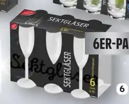 Edeka Gut & Günstig Sektgläser 6er-Pack Angebot