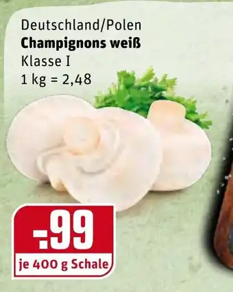 REWE Champignons weiß 400g Angebot